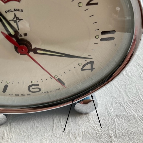 Vintage 1960s Polaris Turquoise Oval Shaped Wind Up Alarm Clock - Picture 13 of 16